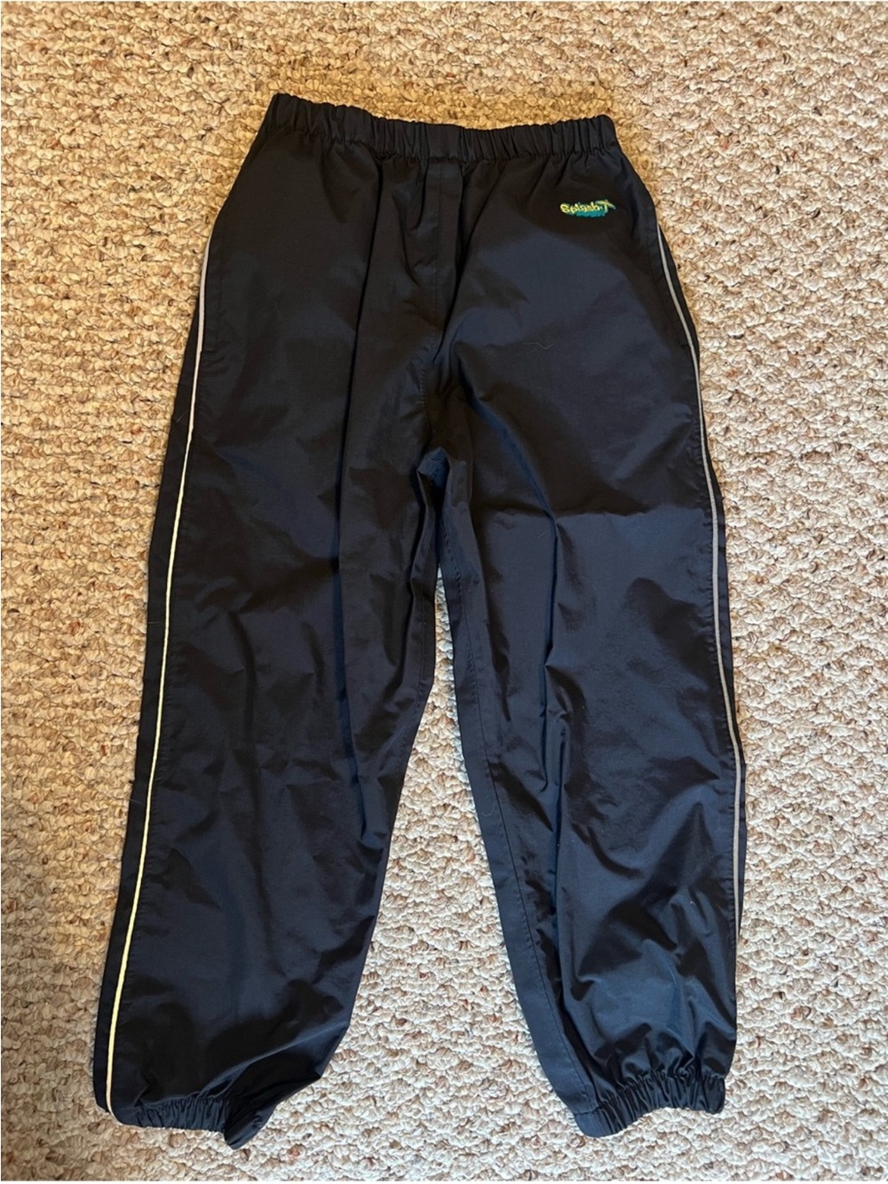 Splashy Kids Unisex Black Waterproof Rain Pants 5/6